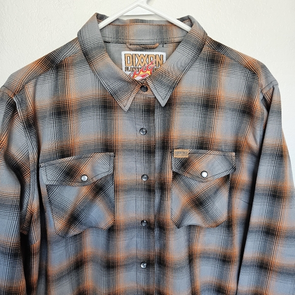 Dixxon | Big Bore Harley Davidson Quantico Custom Designs Flannel Plaid Women 2X - Picture 5 of 8